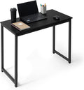 CAPHAUS 32 Inch Modern Computer Desk for Home Office Gaming &amp Small Spaces - Easy Assembly P2 Particle Board Steel Legs 220 lbs Black