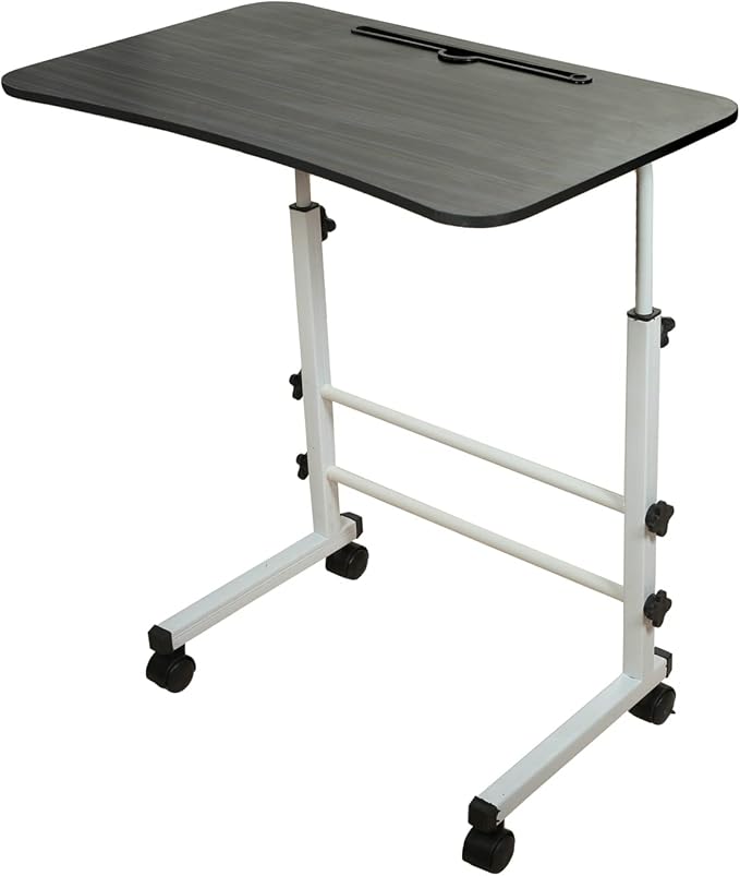 CubiCubi Computer Office Small Desk 47 Study Writing Table Modern Simple Style PC Desk with Splice Board Black and Brown
