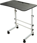 CubiCubi Computer Office Small Desk 47 Study Writing Table Modern Simple Style PC Desk with Splice Board Black and Brown
