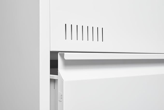 2 Drawer Small File Cabinet with Lock Under Desk Locking Storage Cabinet Organizer Farmhouse Filing Cabinets for Home OfficeModern FurnitureWhite