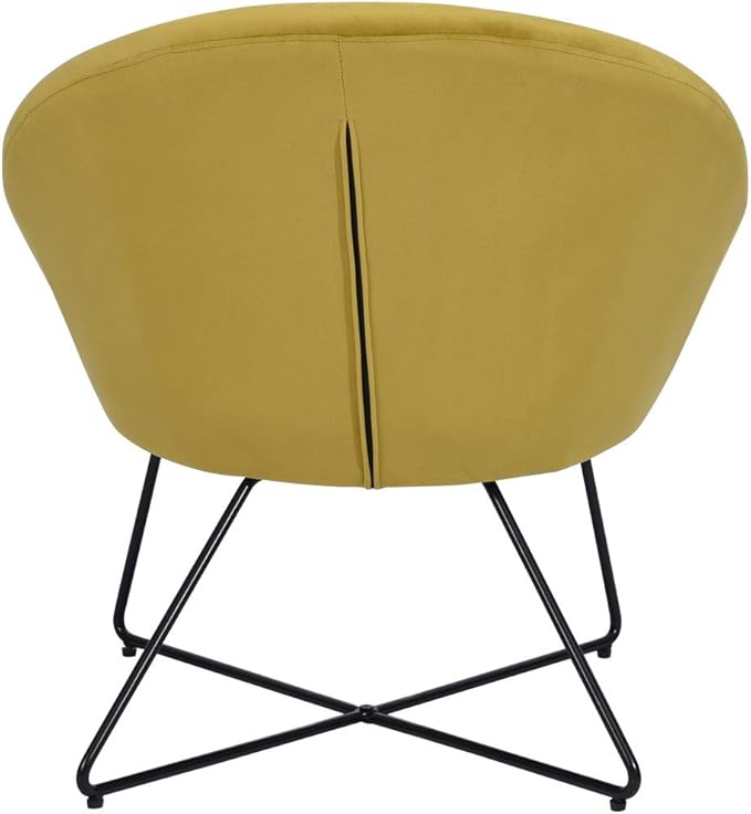 Accent Chair Armchair Fashion Velvet Fabric Upholstery Accent Chairs for Living Room BedroomYellow