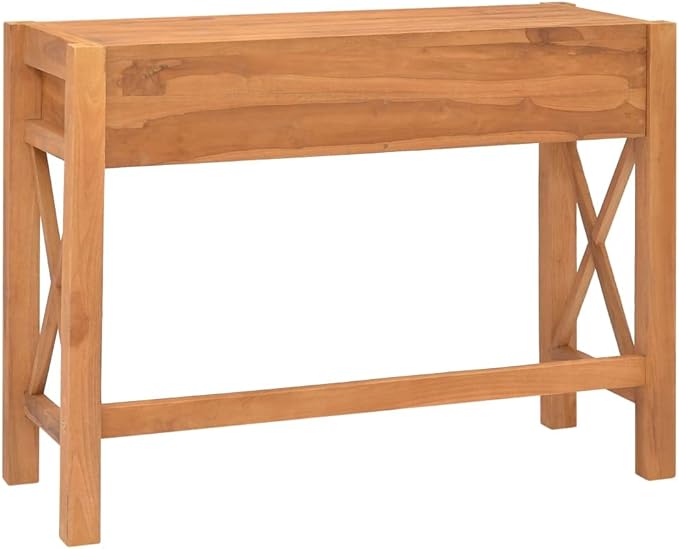 39.4 Inch Computer Home Office Desk with 2 Drawers Wood Console Table Study Writing Table PC Laptop Work Table Workstation for Space Saving Design Rustic Brown