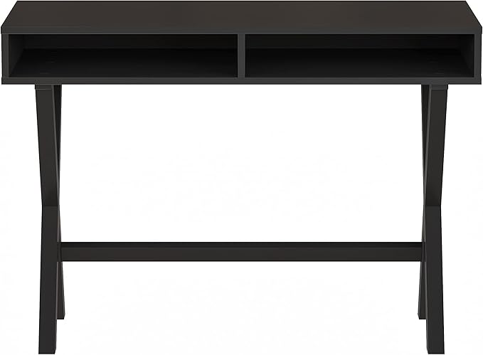 Flash Furniture Dolly Computer Desk - Black Writing Desk with Open Storage Compartments - 42 Long Home Office Desk Table for Bedroom