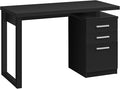 Computer Desk Home Office Laptop Left Right Set up Storage Drawers 48 l Work Black Laminate Contemporary Modern