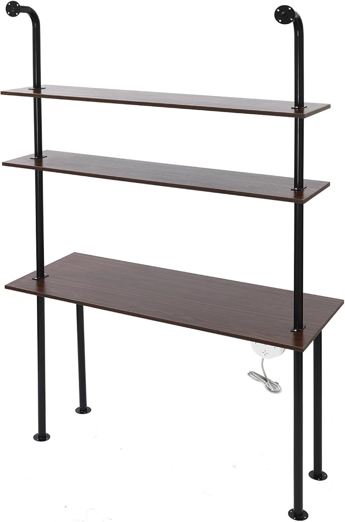 Wall Mounted Desk Wall Mount Computer Writing Table Wall Mount Computer Writing Table Pipe Shelf Shelving for homes offices