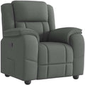 vidaXL Recliner Chair Dark Grey Polyester Metal Plywood Foam PP Fiber