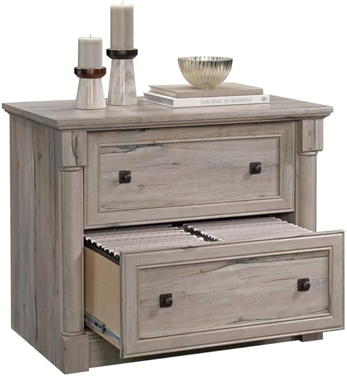 Pemberly Row 2 Drawers 29.61 Lateral Oak Engineered Wood Filing Cabinet Easy Assembly Stationary Legal/Letter Size for Home Office