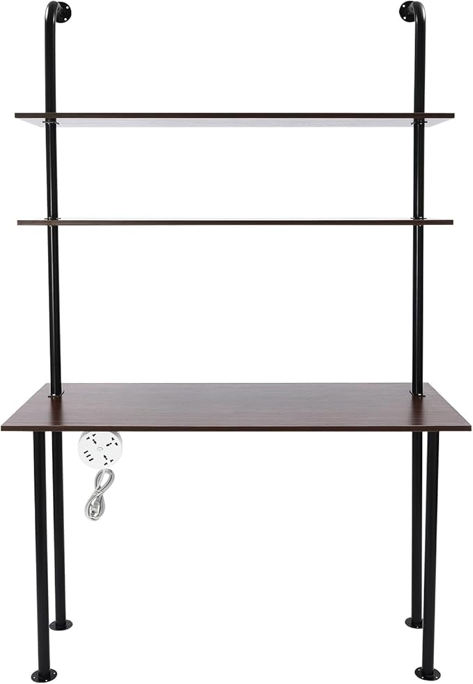 Wall Mounted Desk Wall Mount Computer Writing Table Wall Mount Computer Writing Table Pipe Shelf Shelving for homes offices