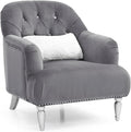 Glory Furniture Jewel Velvet Chair in Gray