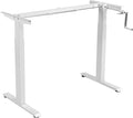 Tangkula Hand Crank Stand Up Desk Frame Manual Height Adjustable Standing Workstation with Foldable Crank Handle Cable Management Tray Headphone Hook Ergonomic Sit Stand Desk Frame for Home Office