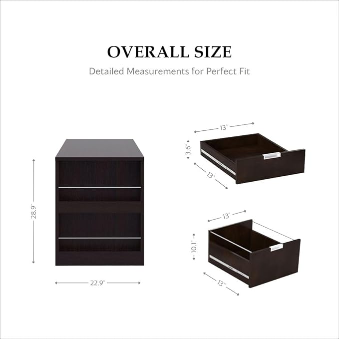 Furniture of America Collin Modern 3-Drawer and 2 Magazine Racks Wood 60-inch Office Desk with Built-in File Cabinet for Study Room Home Office Espresso