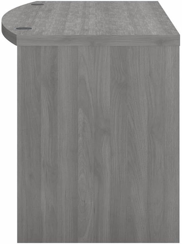 Bush Business Furniture Bow Front Desk with Wire Management | Echo Collection Office Computer Table for Home Office with Quick-to-Assemble Hardware | 60Wx28Lx30H