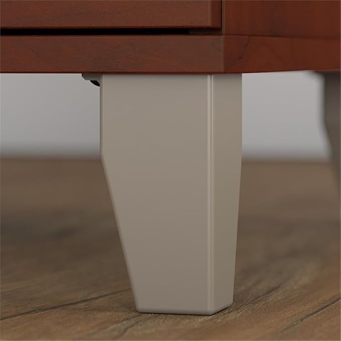 Bush Home 60-inch Home Office Desk with Drawers Large Computer Table with Storage Transitional Style Somerset Collection Hansen Cherry