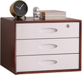 Multi-Layer Drawer Storage Box 3 Drawer Solid Wood Flat File Cabinet With Lockable A4 Treatment Storage Cabinet For Home Desktop Office(Color:A)