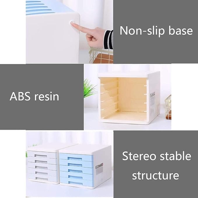 Desk File Cabinet Filing Cabinet-Multifunctional Desk Storage Box A4 Special Filing Cabinet Office Supplies Desktop Storage Box Bookcase(Size:Gray) (Gray)