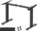 FLEXISPOT EN1 Height Adjustable Standing Desk Frame with Memory Controller Electric Sit Stand Desk Base for Home and Office (Black Frame Only)