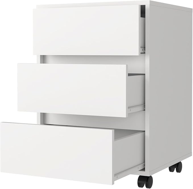 Three Drawers Filing Cabinet Roller Blade Glide