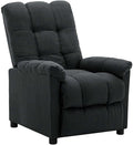 vidaXL Recliner Dark Gray Polyester Fabric Standard Adjustable Footrests