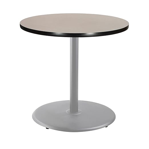 OEF Furnishings OEFCTG13636RCGY Premium Commercial-Grade Restaurant and Breakroom Cafe Table (Round 36 in Diameter 36 in Counter Height Round-Base Gray Frame Gray Nebula Laminate)