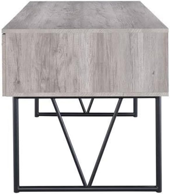 Writing Desk with Drawers Home Office Desk Driftwood Gray