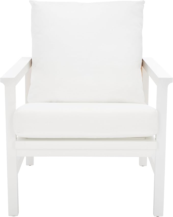 SAFAVIEH Couture Collection Emmalee White/Natural Cord Back Accent Chair