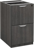 Rustic Revival File File Pedestal Drawer Unit in Ash Grey offering Secure Letter and Legal Filing with Locking Drawers Durable Finish Dimensions 15.5 W x 22 D x 28 H