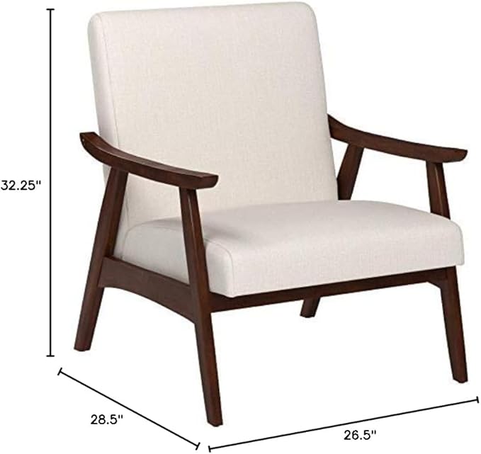 OSP Home Furnishings Davis Accent Chairwith Medium Espresso Frame Linen