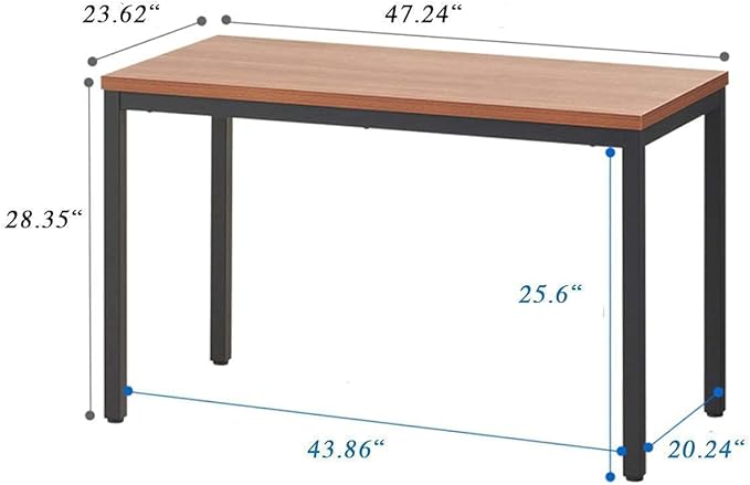 Modern 48 Inch Computer Desk for Home Office - Sleek and Sturdy Ideal for Work and Study Multi-Purpose Table for Writing Dining and Workstation Suitable for Office and Home Office Use