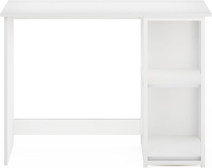 Furinno Camnus Modern Living Computer Desk 40 Inch Solid White/White