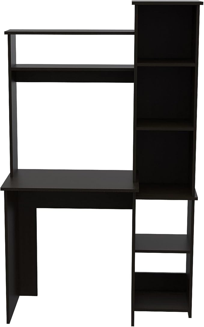 Home Office Desk Writing Desk Six ShelvesEngineered Wood