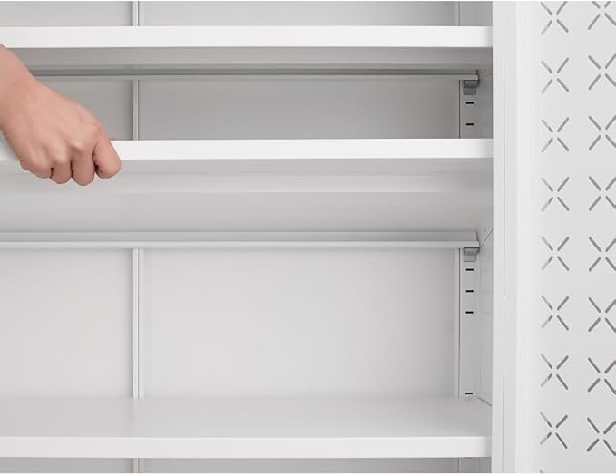 Suitable for Steel Storage cabinets in Living Rooms Kitchens and bedrooms and Office File Cabinet 2 Movable partitions (Hua-White)