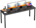 DlandHome 71 inches X-Large Computer Desk Composite Wood Board Decent and Steady Home Office Desk/Workstation/TableBlack23.6Wide