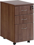 Mobile File Cabinet Walnut Freestanding Mobile Pedestal Mobile File Cabinets