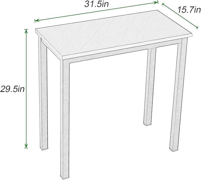 SogesGame Small Computer Desk 31.5 inches Small Office Desk Computer Table Study Writing Desk Workstation for Home OfficeTeak White