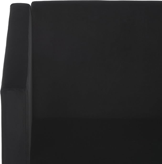 SAFAVIEH Home Collection Ylva Modern Black Velvet Accent Chair