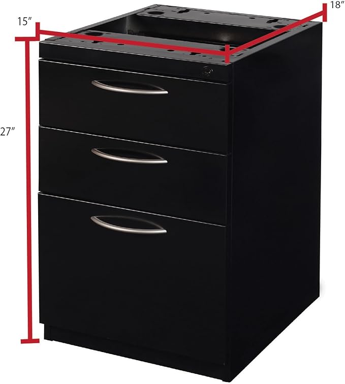 Regency Fusion Box Box File Pedestal- Black