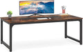 Tribesigns Modern Computer Desk 78.7 x 39.4 inch X Large Executive Office Desk Computer Table Study Writing Desk Workstation for Home OfficeRustic/Black