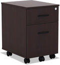 Alera ALE Valencia Series Mobile B/F Pedestal 15 7/8w x 19 1/8d x 22 7/8h Mahogany