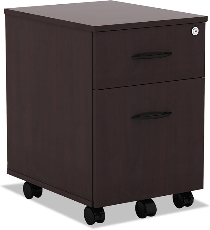 Alera ALE Valencia Series Mobile B/F Pedestal 15 7/8w x 19 1/8d x 22 7/8h Mahogany