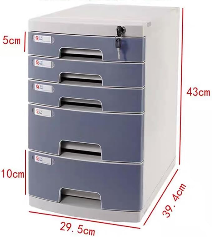 File cabinets Office Storage Desktop Locking drawersfile cabinets Multi-Layer Storage Boxes(Color:Gray)