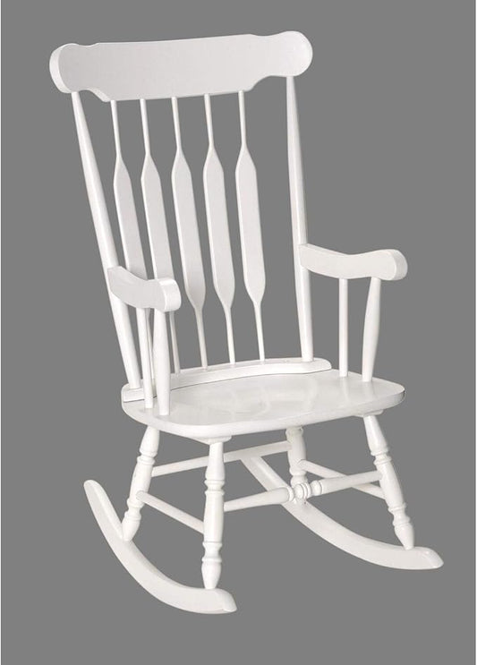 Gift Mark Rocking Chairs - Classic Wooden Rocker - Comfort Fitted Design Perfect for Living Rooms Bedrooms Nurserys and More - Classic Vintage Style Chairs (White)