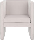 SAFAVIEH Home Collection Gisle Modern Light Grey Velvet Accent Chair (Fully Assembled)