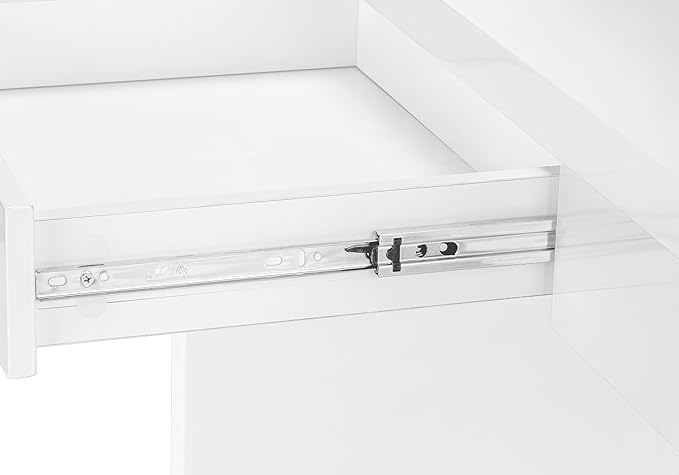 Monarch Specialties I 7580 Computer Desk Home Office Laptop Storage Drawers 48 L Work Laminate Glossy White Contemporary Modern