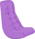 Factory Direct Partners Soft Tufted Floor Rocker - Cushioned Ground Chair for Kids Teens and Adults - Great for Reading Gaming Meditating TV - Lavender 10488-LV