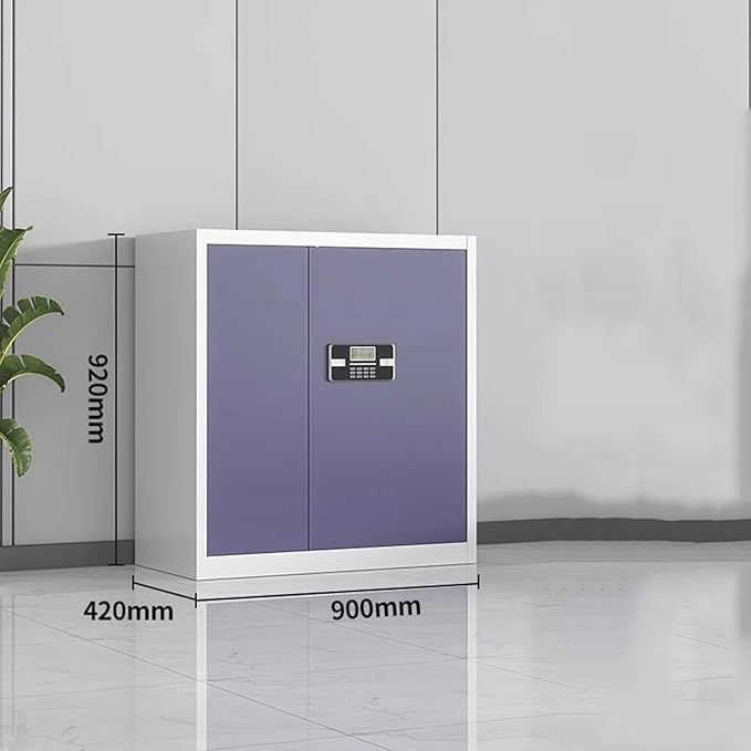 Steel Electronic Combination File Cabinet Tin Locker Office Lockable Filing Data Storage Cupboard(A)