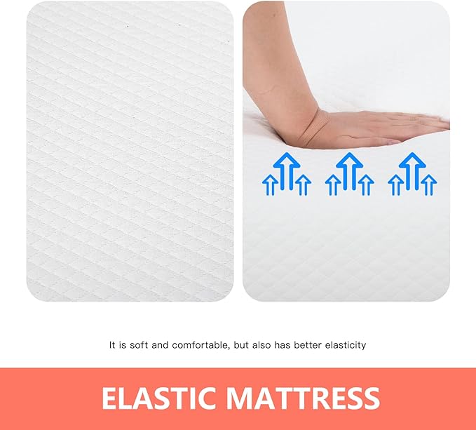 FDW | 5 Inch Full Mattress | Medium Firm | Gel Memory Foam Mattress | White | Bed in a Box CertiPUR-US Certified | Pressure Relief Cooling Ventilated Foam | Washable Removable Cover