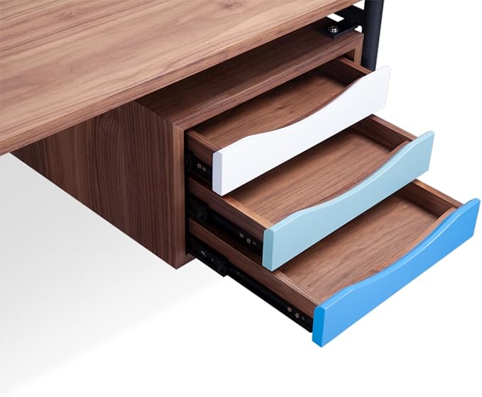 Finn Juhl Nyhavn Desk Blue Variant Solid Wood+MDF Blue Walnut Modern Office Essential