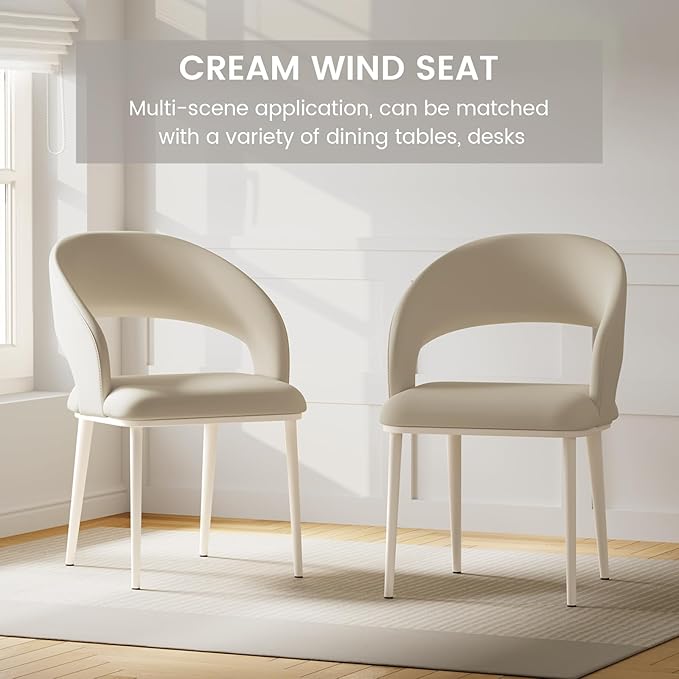 Sofa Chair Set of 2 Modern Desk Chairs Kitchen Dining Chair with Metal Legs for Home Office Bedroom &amp Living Room