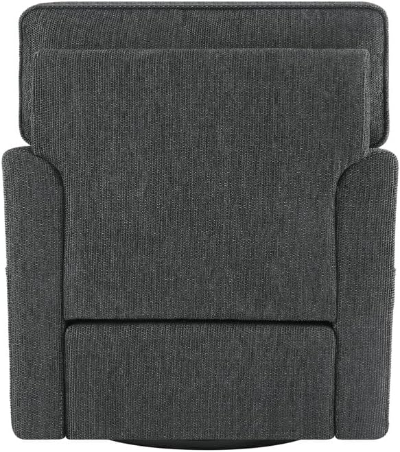 Swivel Accent Chair 360°Swivel Barrel Chair Modern Upholstered Armchair Makeup Accent Chair for Bedroom with Side Pockets for Living Room Bedroom Office and Hotel (Grey)