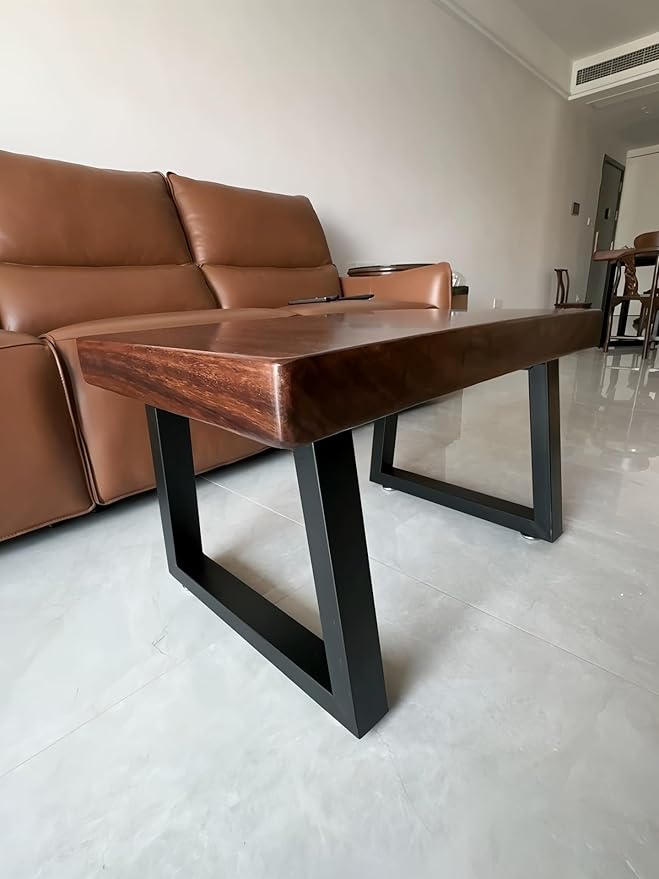 Metal Table Legs Heavy Duty Square Tube Desk Legs Dining Table Legs Industrial Furniture LegsModern Coffee Table LegsSet of 2 (Trapezoid 16 inch)